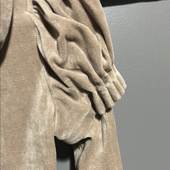 Vintage Y2K Juicy Couture Tan Hooded Zip-Up Jacket hoodie - Picture 7 of 11